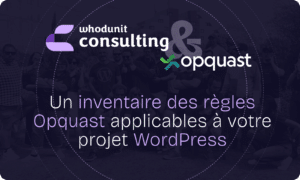 Un inventaire des règles Opquast s'appliquant à votre site WordPress, par Whodunit Consulting