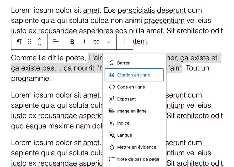 Capture d'écran du fonctionnement de l'extension - voir légende de l'image